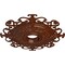 Ekena Millwork Orleans Medallion (Canopies up to 8 1/4"), 38 3/8"OD x 6 5/8"ID x 2 7/8"P, Burnished Mahogany CM38OLBMC - alternate 3